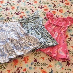 Lot of 3, girls summer dresses, 4t, 5t